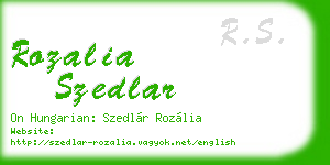 rozalia szedlar business card
