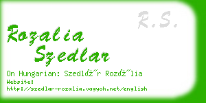 rozalia szedlar business card